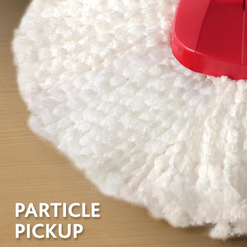 Easy Wring & Clean spin mop & bucket set | 3-Piece Handle 130 cm |Floor mop with spinning wringer | Turbo Refill 100% Microfibre mop head |